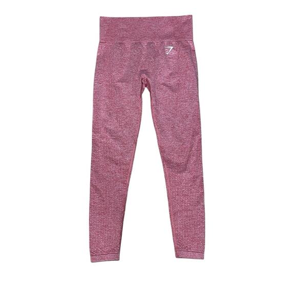 NWOT-Gymshark Vital Seamless Pink Contour Leggings Youth Size 24”X 22.5” - Picture 1 of 9